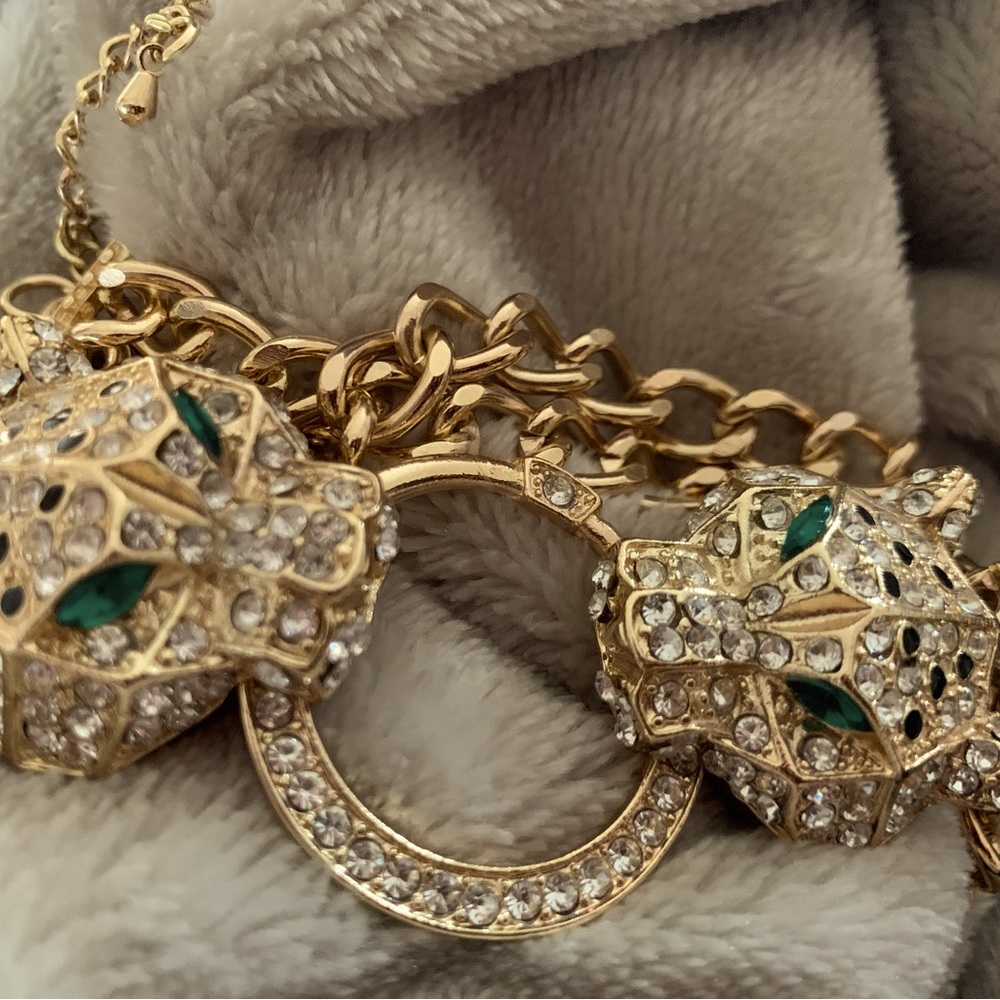 Eyecatching Panthers necklace
